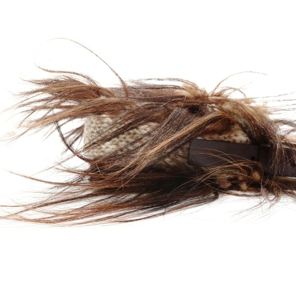 FENDI Mamma Bucket Knit Wool Shoulder Bag, Beige, WS26345 - Picture 4 of 13